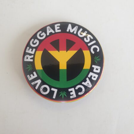 Reggae Music Peace Love Badge