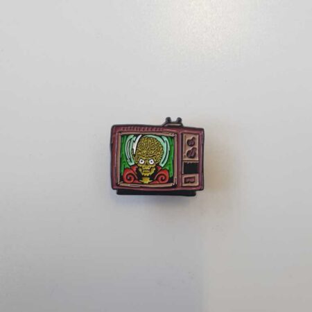 Mars Attack Alien Martian Retro TV Badge